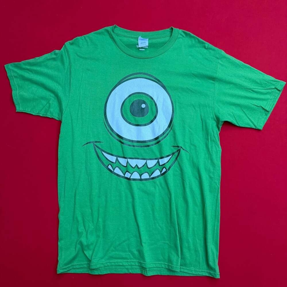 Disney Pixar Monsters Inc Mike Wazowski Green Graphic T-Shirt Mens Large L